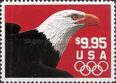[Express Mail - Bald Eagle & Olympic Rings, type BVM]