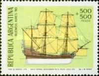 [Ships - International Stamp Exhibition "Buenos Aires '80", type AQL]