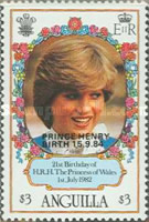[Number 483-488 Overprinted "PRINCE HENRY BIRTH 15.9.`84", type SC2]