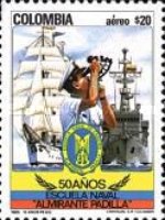 [Airmail - The 50th Anniversary of Almirante Padilla Naval College, type AZU]