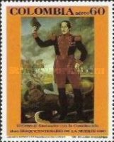 [Airmail - The 150th Anniversary of the Death of Francisco de Paula Santander, 1792-1840, type BFI]