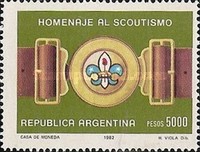 [The 75th Anniversary of the Boy Scout Movement, type AXB]