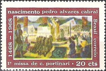 [The 500th Anniversary of the Birth of Pedro Cabral, Discoverer of Brazil, 1468-1526, type AQY]