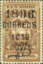 [Fiscal Stamps Overprinted "1896 CORREOS" & Surcharged, type XAD2]
