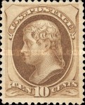 [Printed by American Bank Note Company - Designs of 1873. Thin to Thick Soft Porous Paper, type AK6]