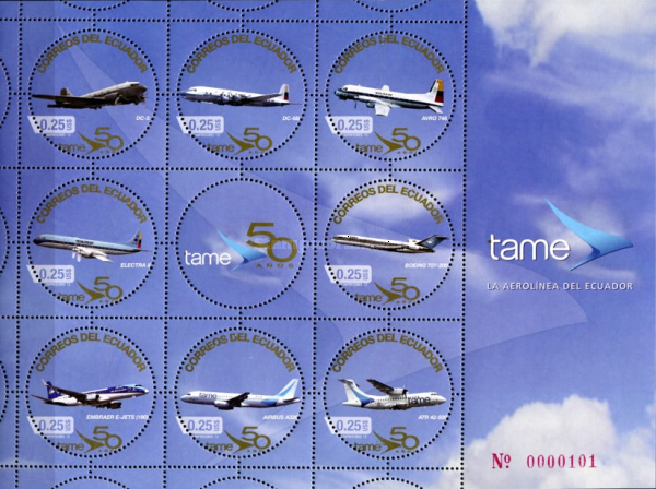 [The 50th Anniversary of TAME Airline, type ]