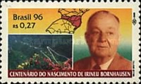 [The 100th Anniversary of the Birth of Irineu Bornhausen, Governor of State of Santa Catarina, 1896-1974, type CXE]