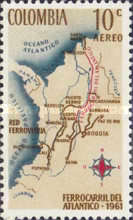 [Airmail - Completion of Colombia Atlantic Railway, type ACW1]