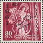 [Postal Employees' Day - Issue of 1959 Overprinted "1961 DIA DEL EMPLEADO POSTAL" and Surcharged, type ANI]