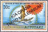 [New Millennium - Issues of 1992 Overprinted "KIA ORANA THIRD MILLENNIUM", type PI2]