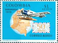 [Airmail - The 50th Anniversary of 1st Colombian Airmail Flight, type AGU]