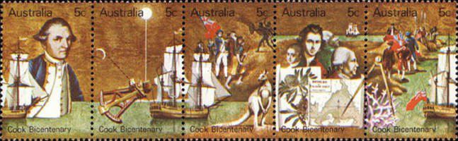 [The 200th Anniversary of the First European Contact with East Coast of Australia by Captain James Cook, type ]