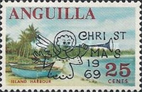 [Number 17 and 25-28 Overprinted "CHRISTMAS, 1969", type K2]