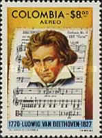 [Airmail - The 150th Anniversary of the Death of Ludwig van Beethoven, 1770-1827, type ANP]