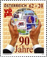 [The 90th Anniversary of the Federation of Austrian Philatelist Societies, type CXM]