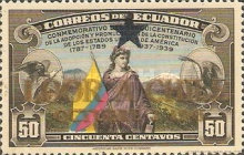 [Visit of President Juan Antonio Rios of Chile - Overprinted "LOOR A CHILE OCTUBRE 2 1945", type SG]