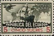 [Airmail - The 443rd Anniversary of the Discovery of America by Columbus, type JS]