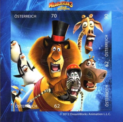 [Comics - Madagascar 3. Self Adhesive Stamps, type ]