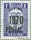 [Revenue Stamps - Overprinted "1970 POSTAL" and Surcharged, type BBZ2]
