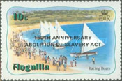 [Number 463, 469, 473 & 474 Overprinted "150TH ANNIVERSARY ABOLITION OF SLAVERY ACT", type RB2]