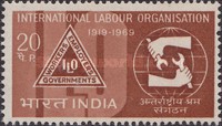 [The 50th Anniversary of International Labour Organization, type KJ]