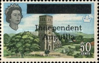[Postage Stamps from St. Kitts and Nevis Overprinted "Independent Anguilla", type A12]
