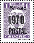 [Revenue Stamps - Overprinted "1970 POSTAL" and Surcharged, type BBZ]