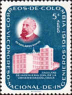 [Airmail - The 6th National Engineers' Congress, 1961 and 75th Anniversary of Colombian Society of Engineers, type ACN]