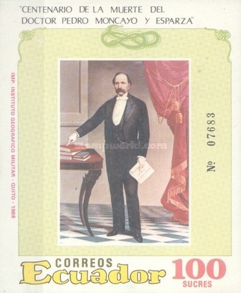 [The 100th Anniversary of the Death of Dr. Pedro Moncayo y Esparza, Politician, type XYF]
