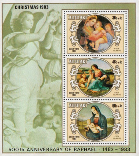 [Christmas - The 500th Anniversary of the Birth of Raphael, 1483-1520 - Issues of 1983 Surcharged 3c, type ]