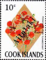 [Cook Islands Postage Stamps Overprinted "Aitatuki" in Black, type AA]