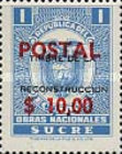 [Public Works Fiscal Stamps - Overprinted "TIMBRE DE LA CONSTRUCCION" and "POSTAL" and Surcharged, type BBR]