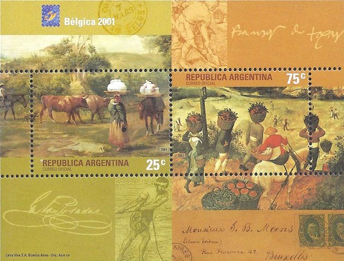 [International Stamp Exhibition BELGICA 2001 - Brussels, Belgium - The 500th Anniversary of the European Postal Service, type ]