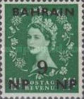 [Great Britain Postage Stamps Overprinted "BAHRAIN" in Blue & Surcharged, type O3]