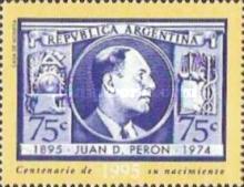 [The 100th Anniversary of the Birth of Juan Peron - President, 1946-55 and 1973-74, type BXM]