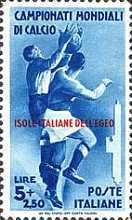 [Italian Stamps of 1934 in Different Colors Overprinted "ISOLE ITALIANE DELL'EGEO", type AW]