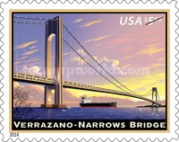 [Priority Mail - The 50th Anniversary of the Verrazano Narrows Bridge, type GLO]