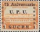 [Airmail - The 75th Anniversary of U.P.U. - Overprinted "75 Aniversario U.P.U." and Surcharged, type YN]