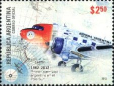 [The 50th Anniversary of the First Argentinian Flight to the South Pole, type DPA]