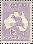 [Definitive Issues - Kangaroo and Map, Different Watermark, type A18]