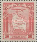 [Airmail - Map of Bolivia with Airplane, type BZ7]
