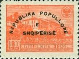 [Declaration of the People's Republic - Postage Stamps of 1945 Overprinted "REPUBLIKA POPULLORE - E - SHQIPËRISË", type DU1]