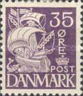 [Caravel - Steel Engraving. 1 Line of Fields Left of "D" in "DENMARK", type AT13]