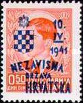 [Yugoslavia Postage Stamps Overprinted in Red or Blue -, type C1]