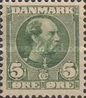 [King Christian IX, 1818-1906 - Vertical and Horizontal Lines in Background in Oval, type N]