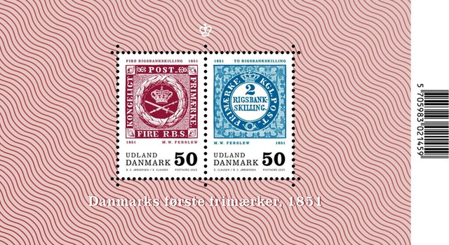 [The First Danish Stamps with Overseas Rate, type ]