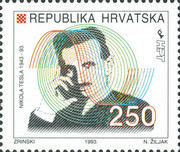 [The 50th Anniversary of the Death of Nikola Tesla, 1856-1943, type EF]