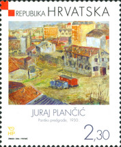 [Croatian Modern Painting - Juraj Plancic, Parisian Suburb, 1930, type WN]