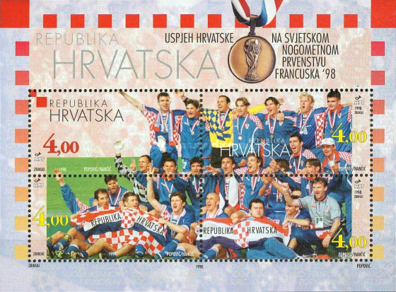 [Celebrating Bronzemedal for Croatia at the Football World Cup - France, type ]