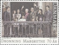 [The 70th Anniversary of the Birth of Queen Margrethe II - Self Adhesive, type AOG]